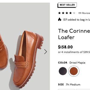 Madewell - The Corinne Lugsole Loafer - Womens Size 7 Brown